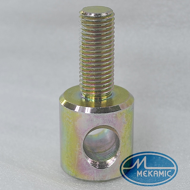 Khấu tiện thang máy (ty cáp, đầu nối cáp) chính hãng Mekamic. Gia công thép hợp kim mạ kẽm, tiện ren chính xác, chịu tải cao, đảm bảo an toàn tuyệt đối cho hệ thống cáp tải thang máy.